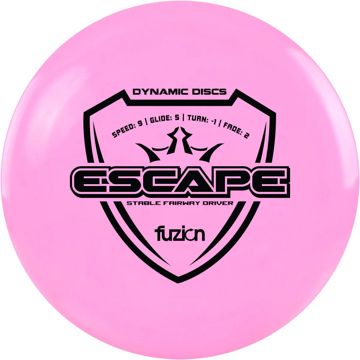 Dynamic Discs Fuzion Line Escape pink par3 disku golfs