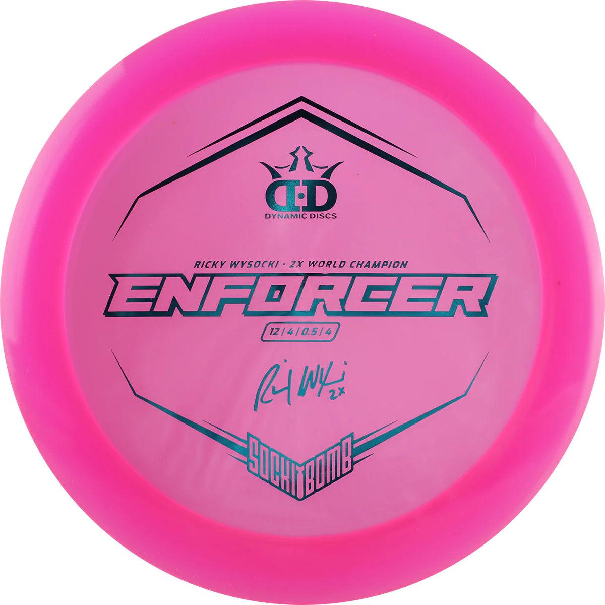 Dynamic Discs Lucid Ice Enforcer - Ricky Wysocki Sockibomb Stamp - PAR3 | Disku golfs