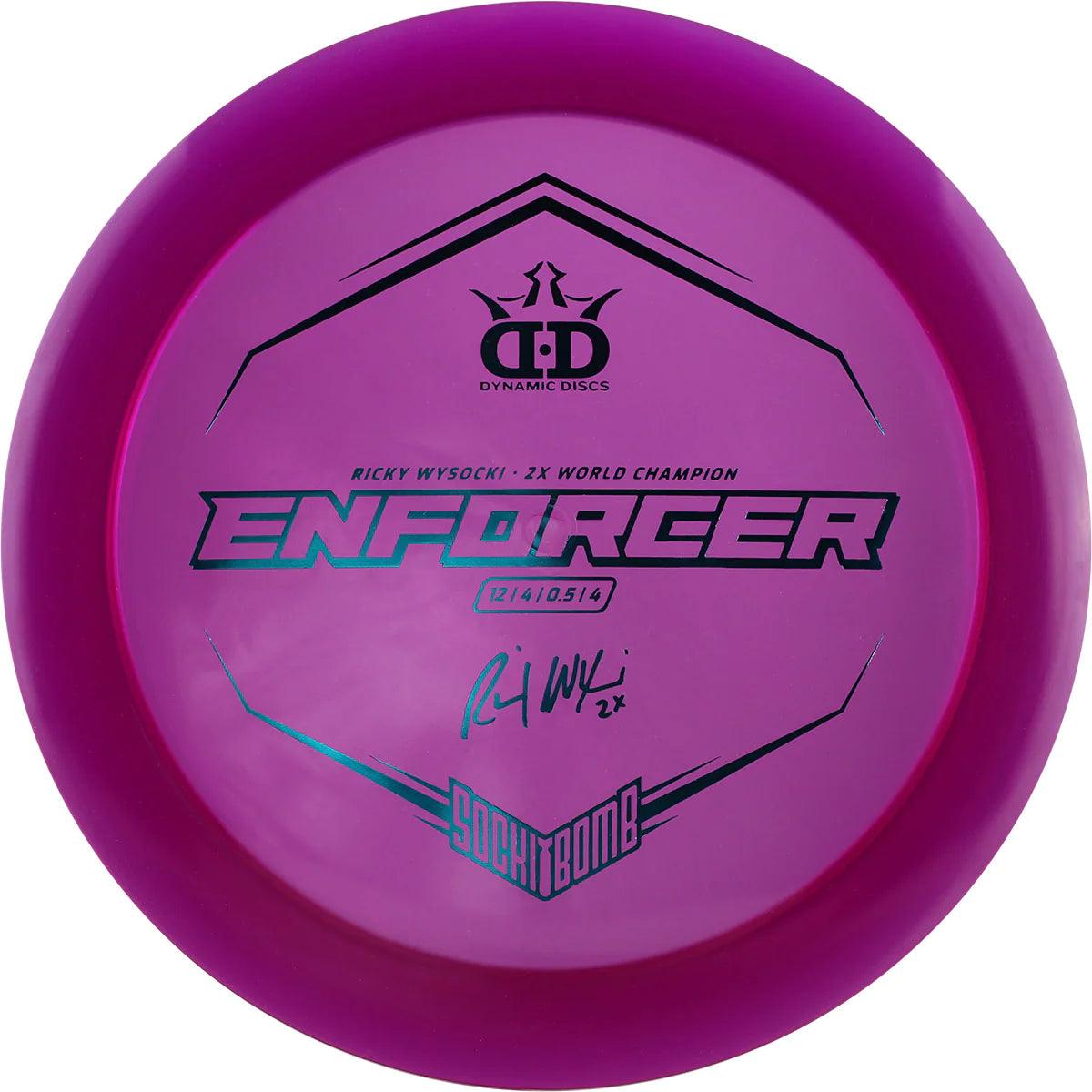 Dynamic Discs Lucid Ice Enforcer - Ricky Wysocki Sockibomb Stamp - PAR3 | Disku golfs