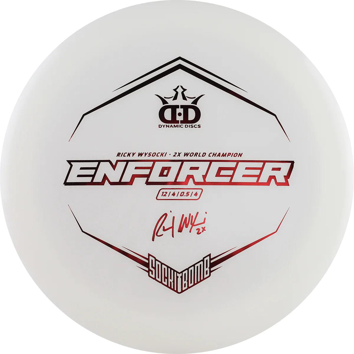 Dynamic Discs Lucid Ice Enforcer - Ricky Wysocki Sockibomb Stamp - PAR3 | Disku golfs