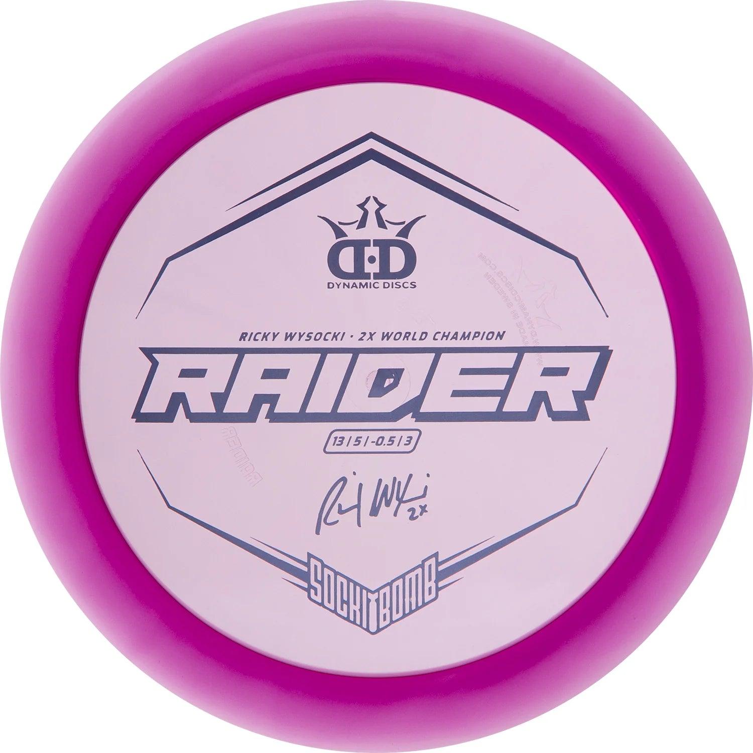 Dynamic Discs Lucid Ice Raider - Ricky Wysocki Sockibomb Stamp - PAR3 | Disku golfs