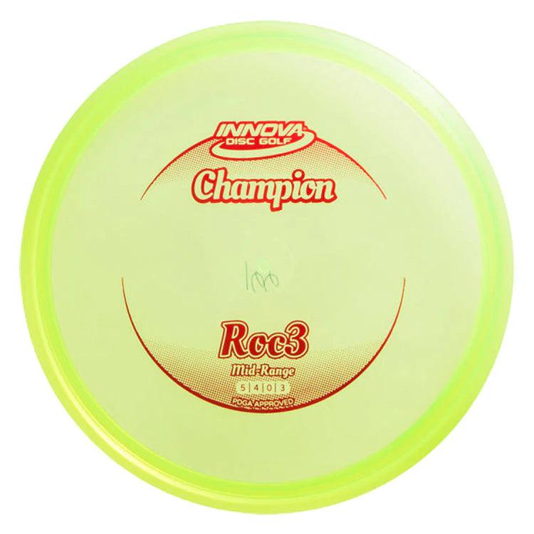 Innova Champion Roc 3 yellow par3 disku golfs