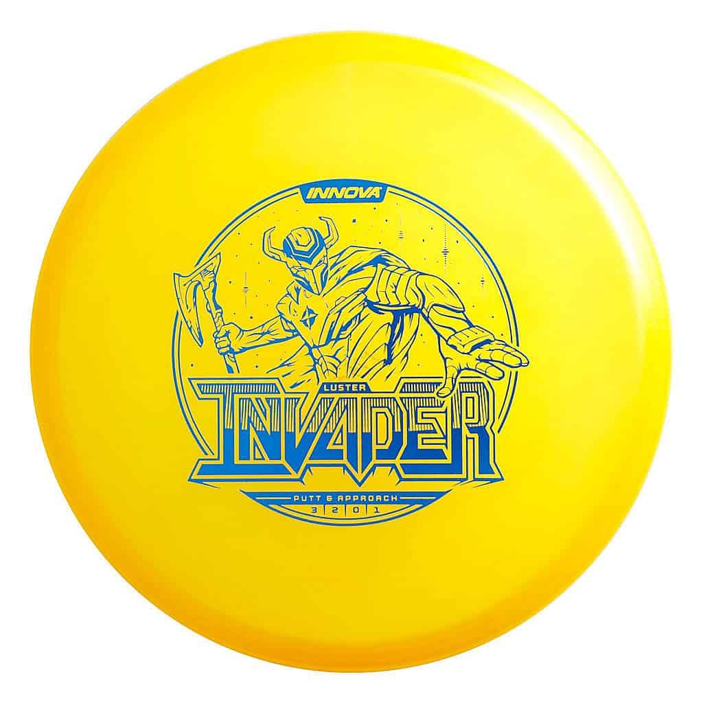 Innova Luster Champion Invader yellow par3 disku golfs