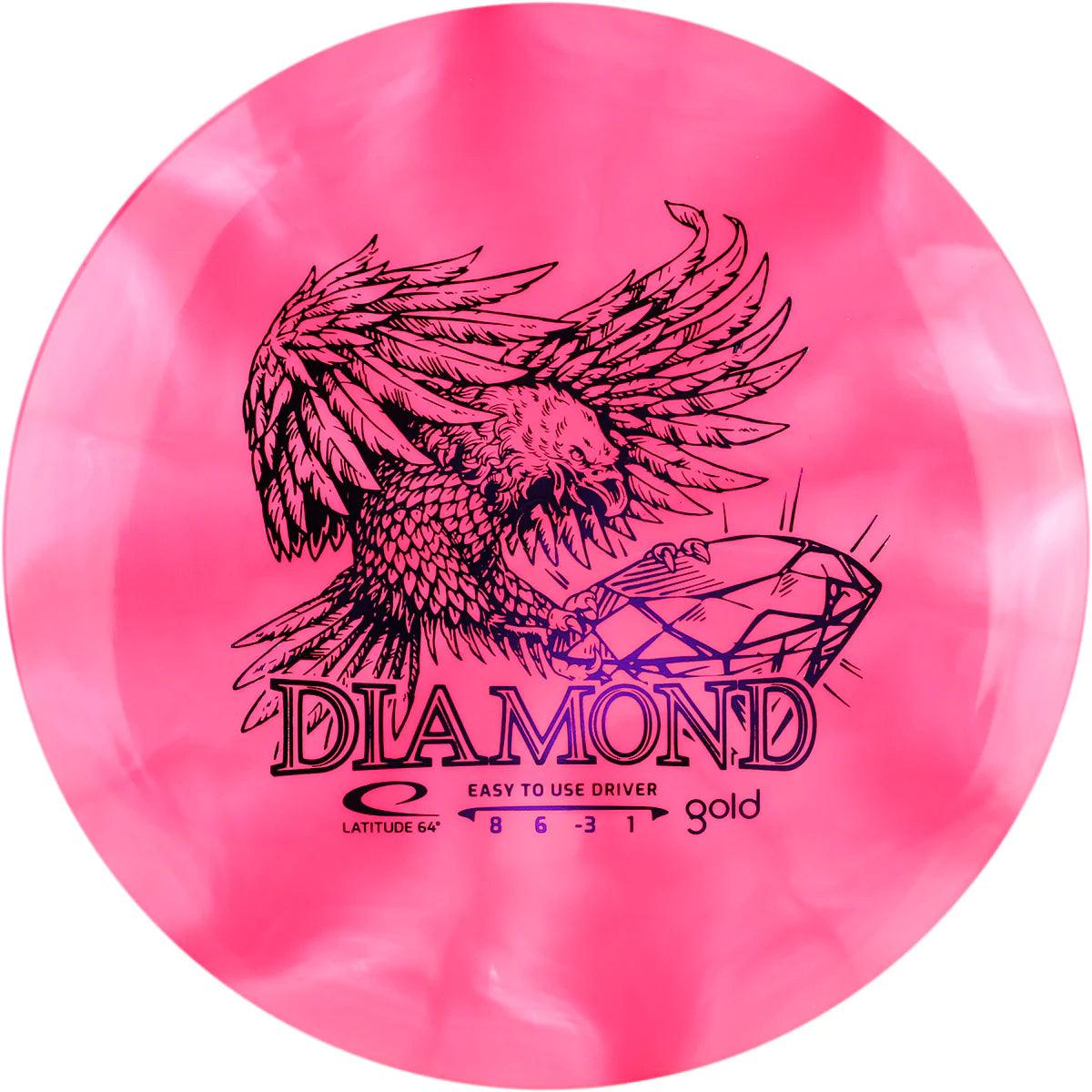 Latitude 64 Gold Line Burst Diamond pink par3 disku golfs