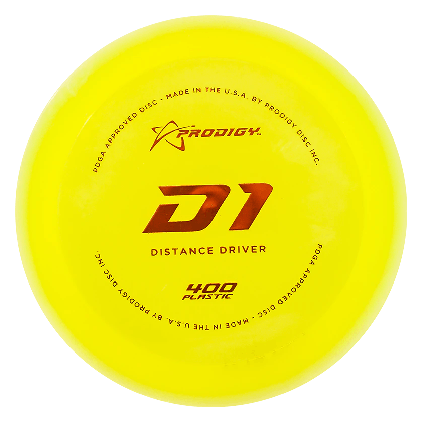 Prodigy D1 400 yellow par3 disku golfs