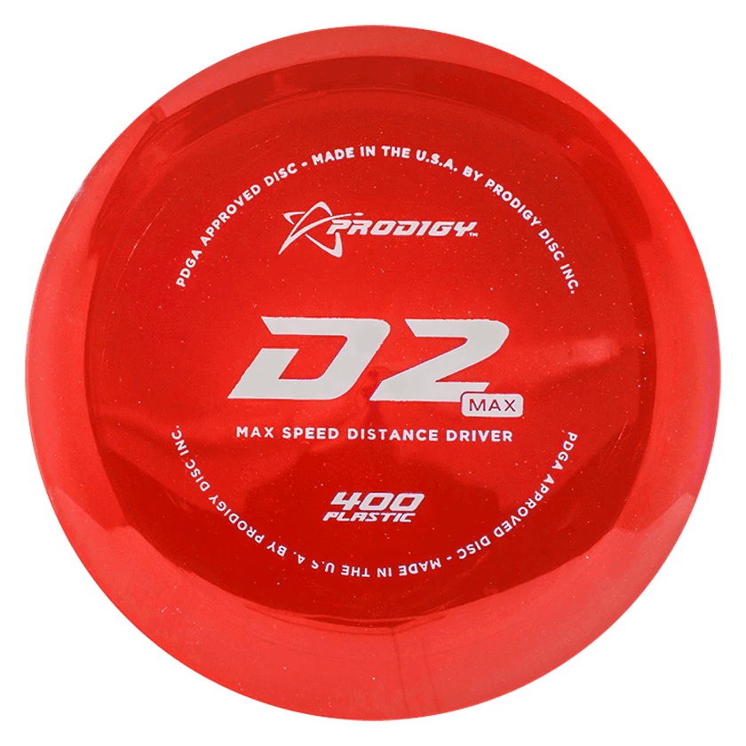 Prodigy D2 MAX 400 red par3 disku golfs